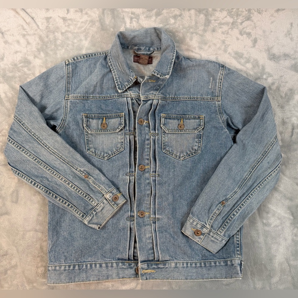 Vintage Polo Ralph Lauren Dungarees Kids XL (20) Denim Jean Jacket Y2K